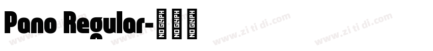 Pano Regular字体转换